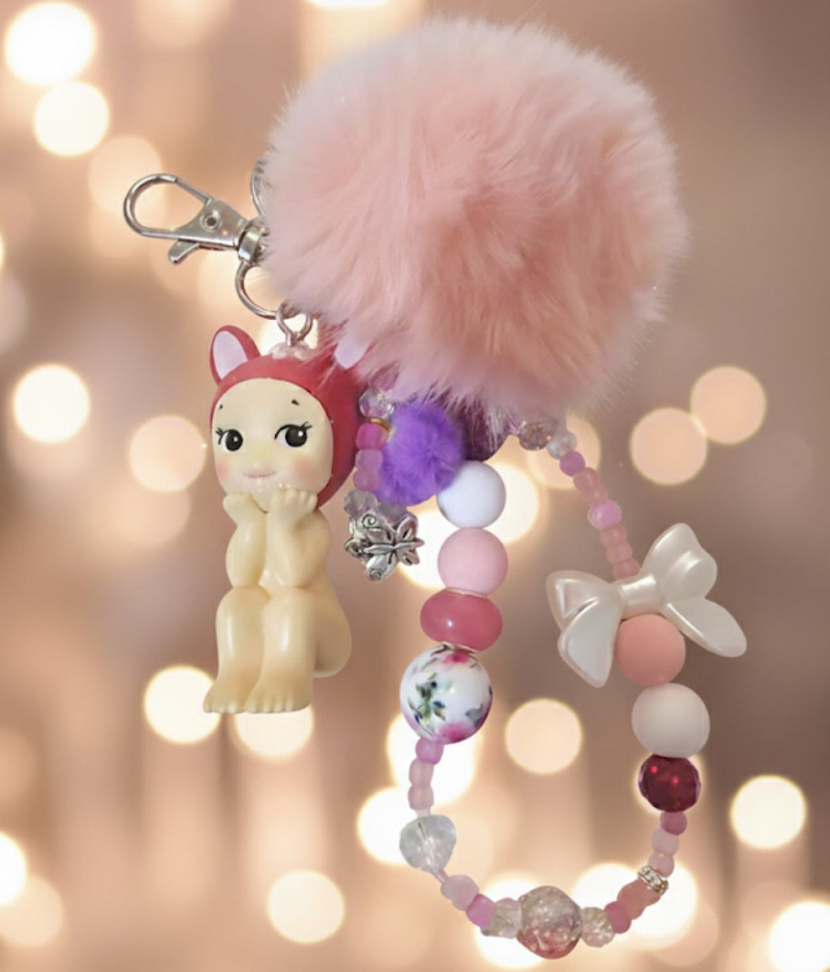 Cute Fox Charm Keychain